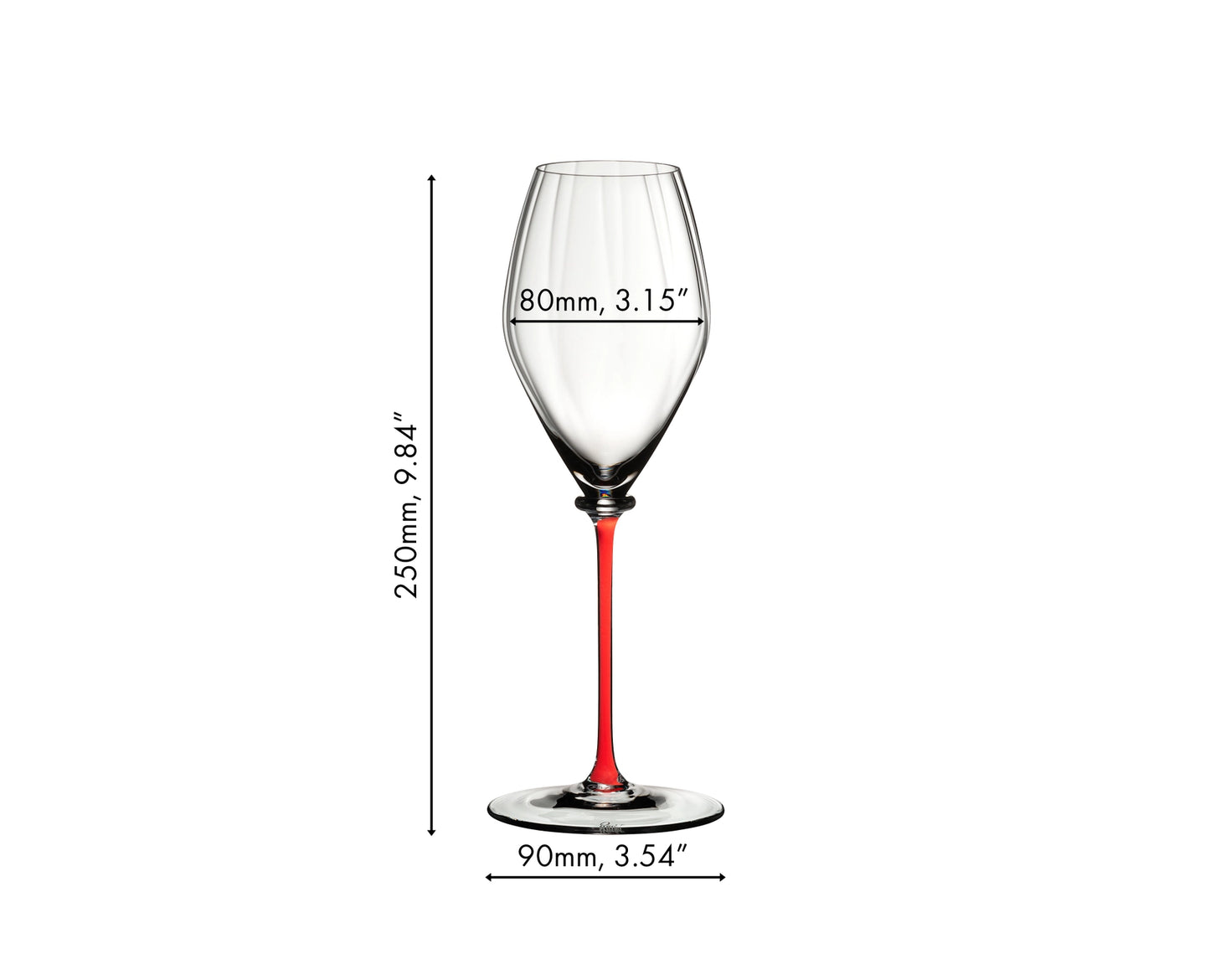 Riedel fatto a mano performance champagne glas - Rode steel (1 stuk)